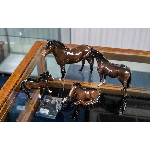 585 - Beswick Brown Gloss Finish Exmoor Horse, Fully Stamped to Underside. Approx 6.5 Inches Tall. Excelle... 