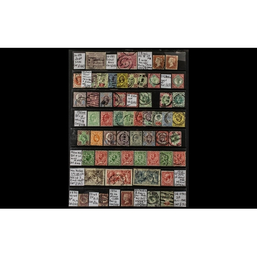 1396 - Stamps GB 1840-1918 Col'n On Hagners with Surface Printed Values (25) Some CDS, 1880 set with shades... 