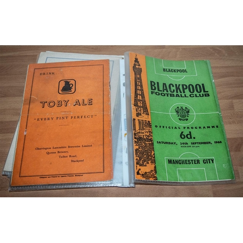 1398 - Blackpool FC Interest - Collection of Blackpool FC Programmes dating from 1950's to 1960's.  22 in t... 