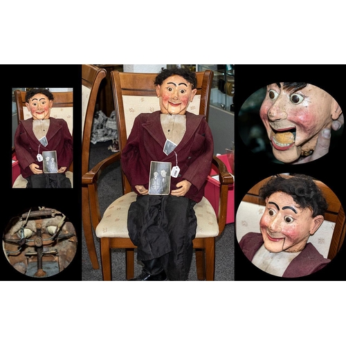 1400 - 1930's Ventriloquist Dummy. Ventriloquist Dummy Dating From 1920's / 1930's. Paper Mache Head and Ha... 