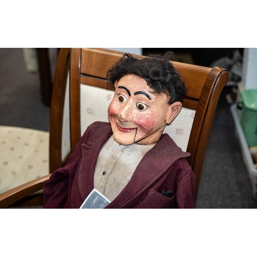 1400 - 1930's Ventriloquist Dummy. Ventriloquist Dummy Dating From 1920's / 1930's. Paper Mache Head and Ha... 