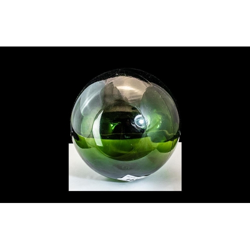 1439 - Large Antique Witch Ball. Victorian Witch Ball In Green Coloured Glass of Large Design.