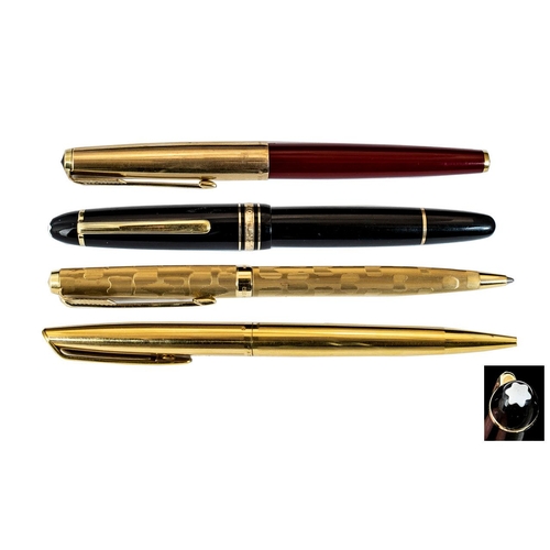 149 - A Good Collection of 4 Pens - All Quality Pens. They Include Parker, Mont blanc and Waterman's - SCF... 