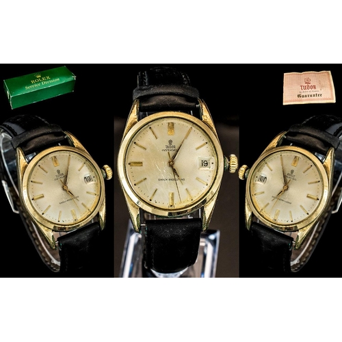 158 - Gents Rolex Tudor Oysterdate Ref 7974, Serial Number 467636. Champagne Dial, Baton Numerals, Center ... 