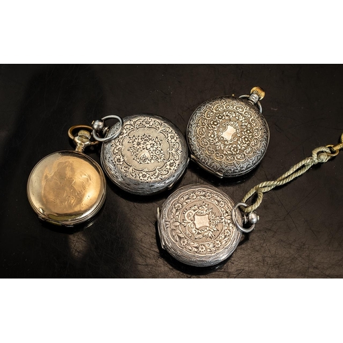 268 - American Watch Company Waltham - Ladies Gold Filled Small Full Hunter Pocket Watch ( Keyless ) Guara... 