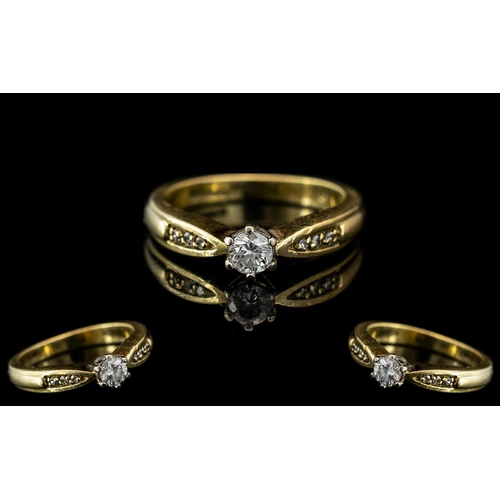 278A - Ladies 18ct Gold Attractive Single Stone Diamond Set Ring. Marked 18ct to Interior of Shank. The Rou... 