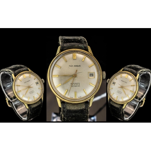 287 - ' The Angus '- Gents Gold Plated Automatic 25 Jewels Incabloc Mechanical Wrist Watch, With Seconds S... 