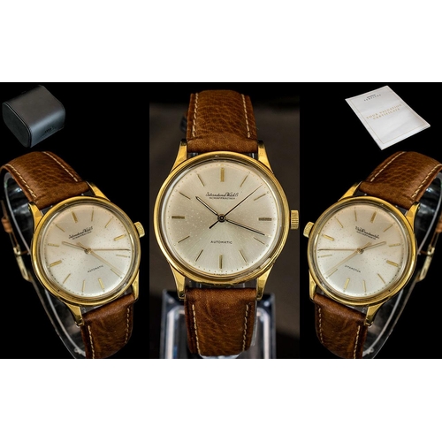 3 - International Watch Co Schaffhausen Gents 18ct Gold Automatic Wrist Watch. c.1975, With Seconds Swee... 