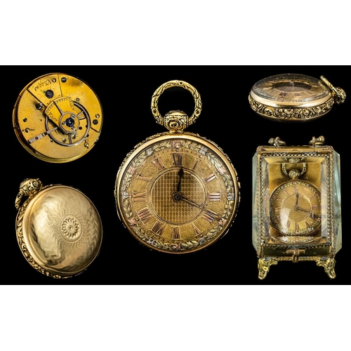 8A - George III - Superb Quality Key-wind 18ct Gold Pocket Watch with Ornate Dial, Case and Movement. Hal... 
