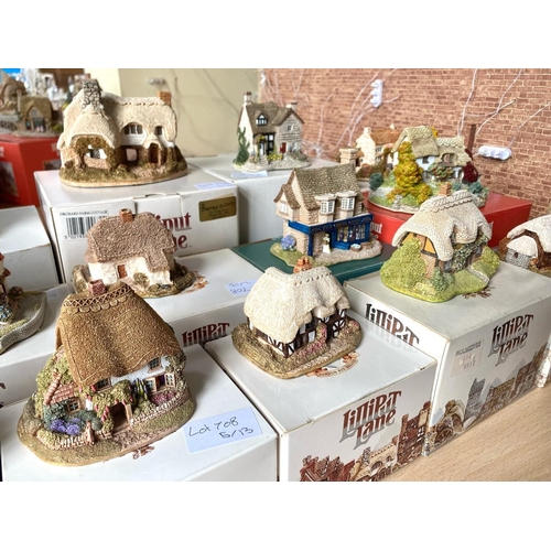 708 - Collection of Lilliput Lane Cottages Comprising - to include Lazy days, Orchard farm cottage, Brambl... 