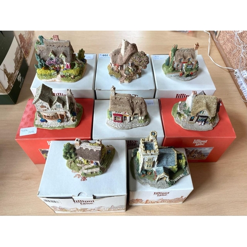 709 - Collection of Lilliput Lane Cottages Comprising - to include Stradling priory, Beehive cottage, Cotm... 