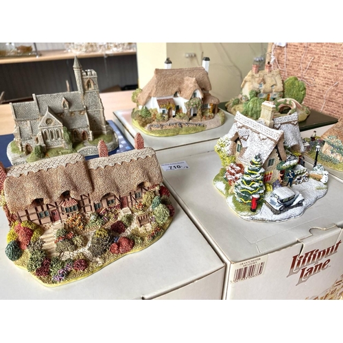 710 - Collection of Lilliput Lane Cottages Comprising - to include Gertrude's garden, Fitter to Santa, Ann... 