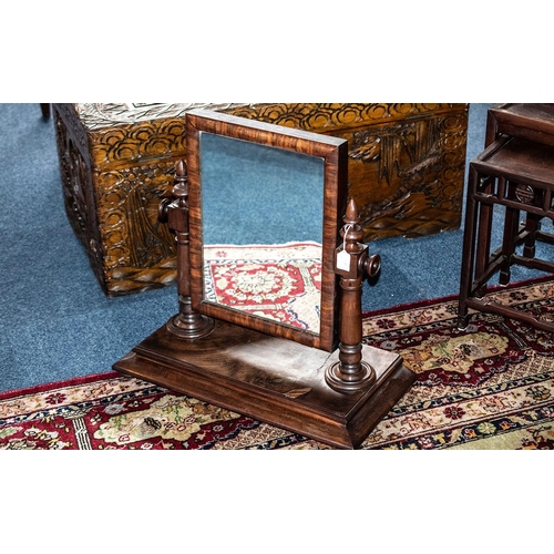 158R - Victorian Mahogany Dressing Table Mirror with Turned Finials.