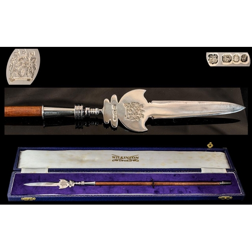 277 - Wilkinson Sword Sterling Silver Miniature Partizan as carried by the Yeoman of the Guard at the Towe... 