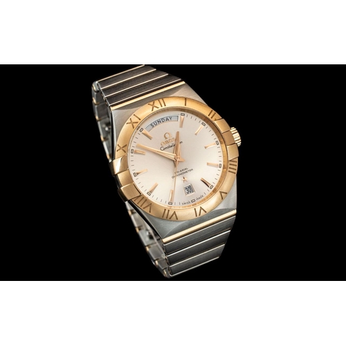 30A - Omega Constellation Gents 18ct Gold and Steel Co-Axial Chronometer - Dress Wrist Watch, Model No 860... 