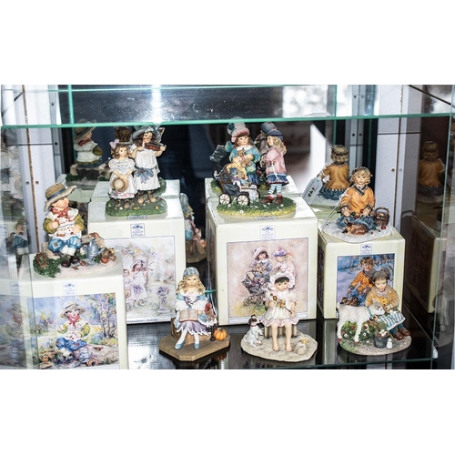 690 - Leonardo Collection Figurines, four boxed comprising 'Forest Friends', 'The Hungry Gardener', 'Midsu... 