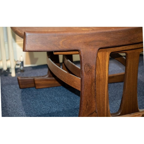 1010 - G-Plan Nest Of Three Teak Tables Of Large Size The Largest Height 19 inches, 29 inches wide and 21½ ... 