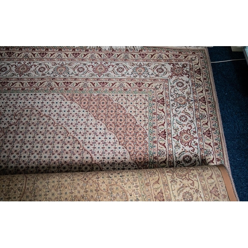 1049 - Cream Ground Persian Carpet, overall bijou design, unused, measures 350 x 250.