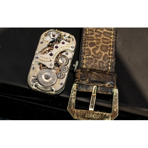 28 - Rare Rolex Prince Brancard Wristwatch. Case No 73249 971U Hallmark Glasgow 1930. Watch No 7A1691, Co... 