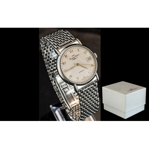 3 - Gents IWC Portofino Automatic Wristwatch, Ref. 3513-017. Silvered Dial With Arabic Numerals And Date... 