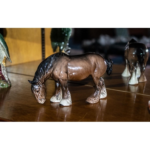 589 - Beswick Horse. Stamped to Base, Approx 6 by 9 Inches. Model No  1954. Please Note There is Some Rest... 