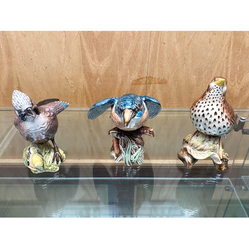 591 - ( 3 ) Beswick Birds. All Stamped for Beswick. Approx Heights 6 Inches High. Includes Jay, King Fishe... 