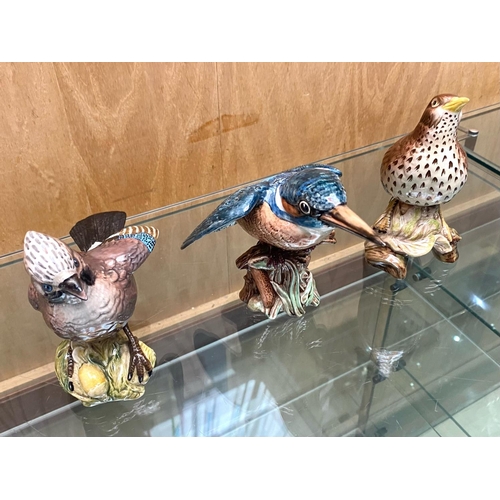 591 - ( 3 ) Beswick Birds. All Stamped for Beswick. Approx Heights 6 Inches High. Includes Jay, King Fishe... 