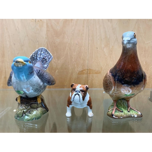 611 - Beswick Animal Figures. Includes 2 Bird Figures & 1 Beswick Bulldog. All Stamped for Beswick. One of... 