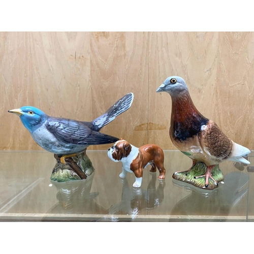 611 - Beswick Animal Figures. Includes 2 Bird Figures & 1 Beswick Bulldog. All Stamped for Beswick. One of... 