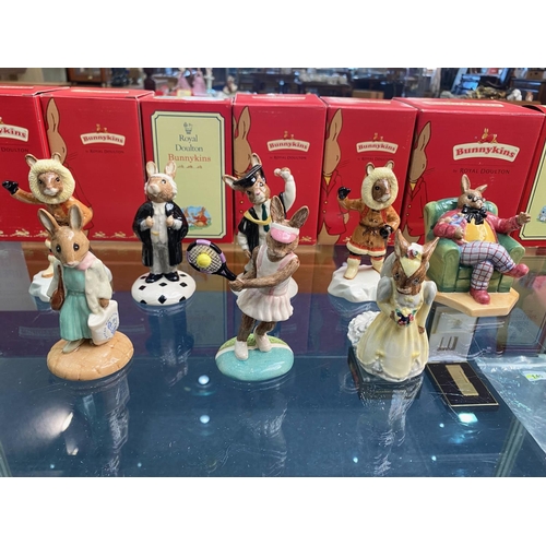 618 - Collection Of 8 Royal Doulton Bunnykins - To Include 'Once Upon A Time,' 'Deuce,' 'Eskimo x2' 'Eucat... 