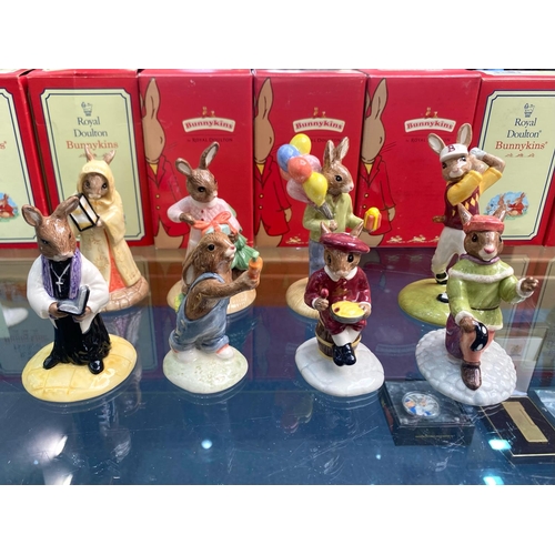 619 - Collection Of 8 Royal Doulton Bunnykins - To Include 'Congrat,' 'Christmas Morning,' 'Romeo,' 'Sands... 