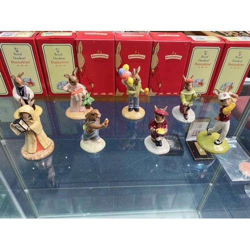 619 - Collection Of 8 Royal Doulton Bunnykins - To Include 'Congrat,' 'Christmas Morning,' 'Romeo,' 'Sands... 