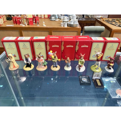 619 - Collection Of 8 Royal Doulton Bunnykins - To Include 'Congrat,' 'Christmas Morning,' 'Romeo,' 'Sands... 