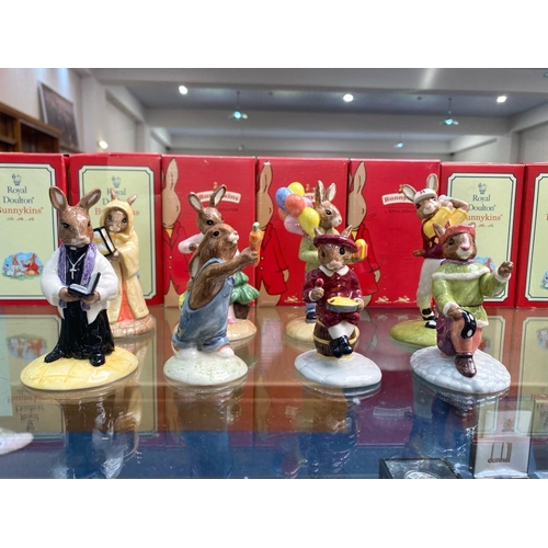 619 - Collection Of 8 Royal Doulton Bunnykins - To Include 'Congrat,' 'Christmas Morning,' 'Romeo,' 'Sands... 