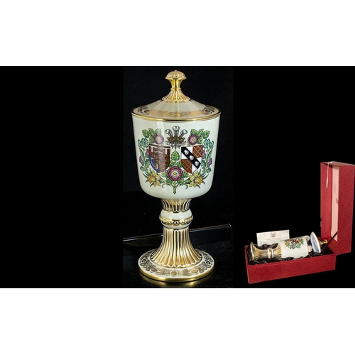 653 - Spode 'The Royal Wedding Chalice', limited edition of 500 produced by Spode to celebrate the wedding... 