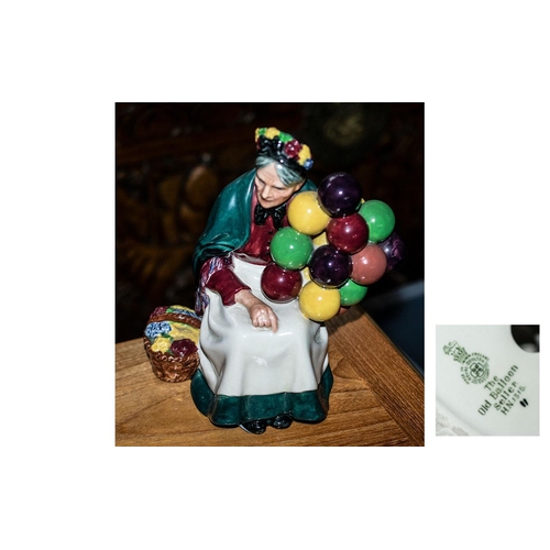 658 - Royal Doulton 'Old Balloon Seller', Bone China Figurine '' The Old Balloon Seller '' HN 1315.  Excel... 