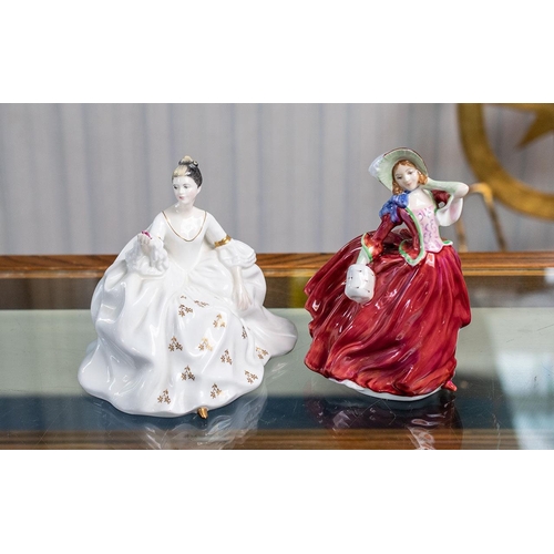 721 - Royal Doulton Figures (2) - , Autumn Breezes H.N 1934, My Love H.N 2339.