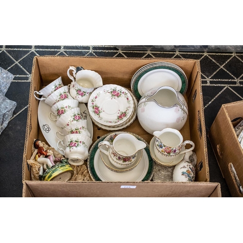 725 - Collection of Porcelain, comprising Shelley S2091 set of two cups, saucers and side plates, Royal Al... 