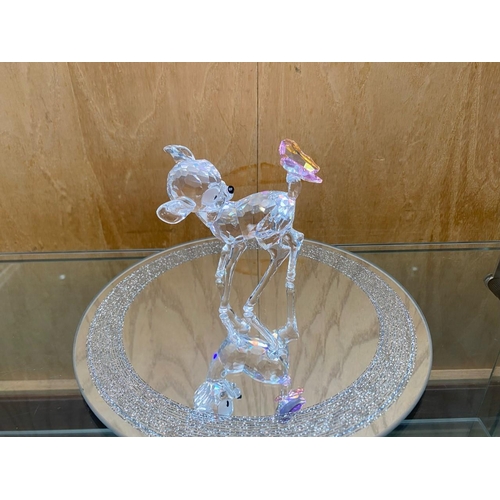 735 - Swarovski Interest. Bambi Figure with Box and Outer Box. Approx Height 6 Inches. Figure In Excellent... 