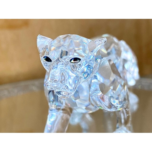 739 - Swarovski Interest. Wild Cat Figure ' Panther ' With Box. Excellent Condition, Box a Little Tired Lo... 