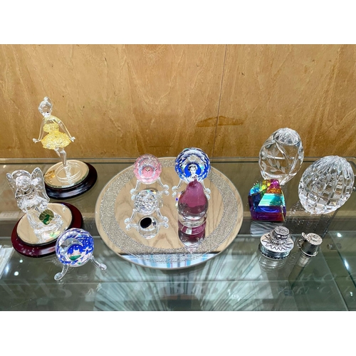 757 - Collection of Misc Glass Items, Some Swarovski, Includes Plaques, Ballerina, Paperweights etc.