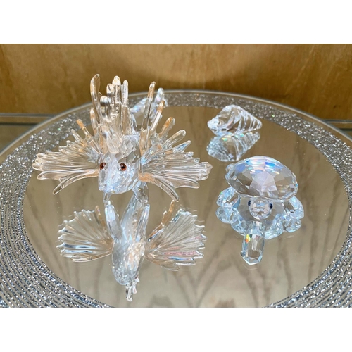 764 - Swarovski Interest. Includes 1/ Turtle, No 7632 NR 000 001. 2/ Gold Fish. 3/ Shell, No 7624 NR 000 0... 