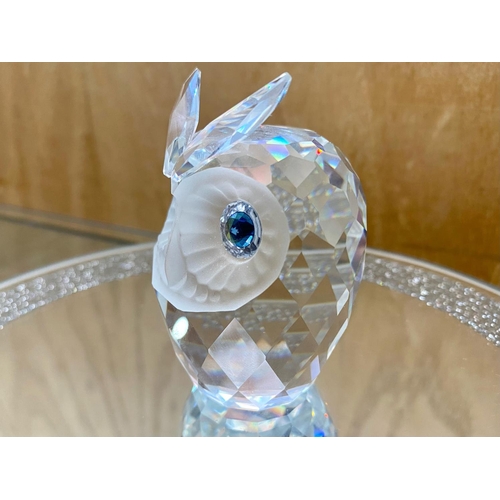 765 - Swarovski Interest. Large Swarovski Silver Crystal Owl, With Box and Certificate. N0 7636 NR 060 000... 