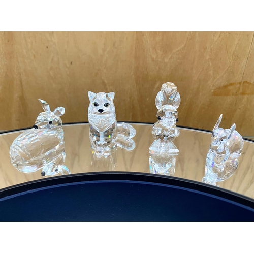 767 - Swarovski Interest. Includes 1/ Squirrel with Box. 2/ Baby Deer In Box, No 7608 NR 000 001. 3/ Cat w... 