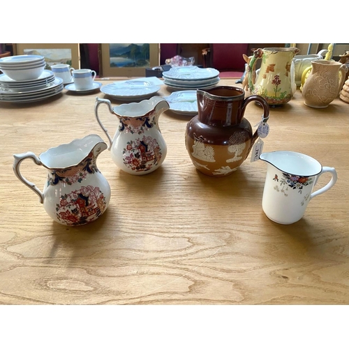 781 - A Small Collection of Pottery to include Doulton Lambeth jug, Shelley Milk jug and two Royal Staffor... 