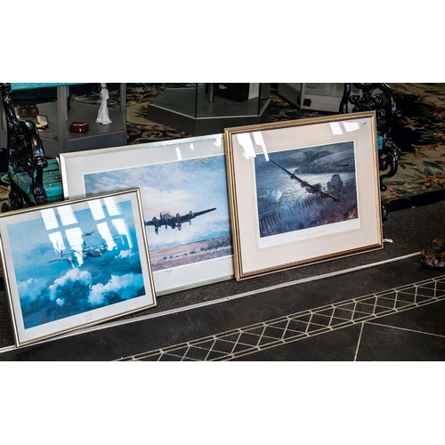 915 - Collection of Three Wartime Aircraft Prints, including 'Lancaster' by Robert Taylor, 'Towards Victor... 