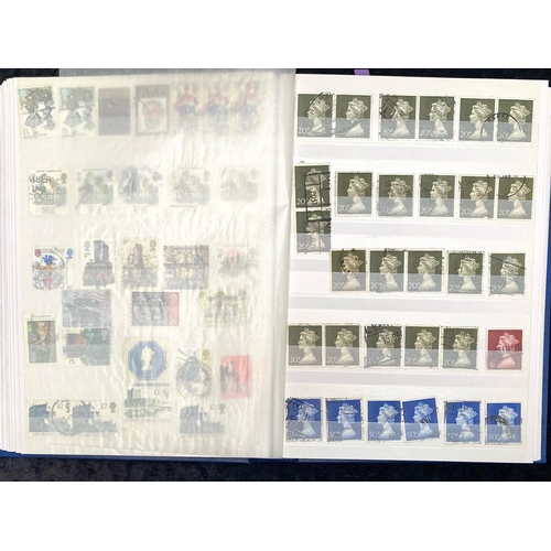 1392 - Stamp interest: Blue A4 stamp stockbook in good condition - (These are over £20 alone), crammed with... 