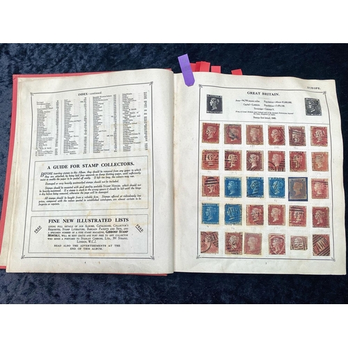 1394 - Stamp interest: Very old, large format Strand stamp album with huge catalogue value split across man... 