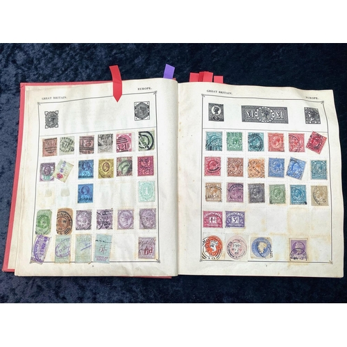 1394 - Stamp interest: Very old, large format Strand stamp album with huge catalogue value split across man... 