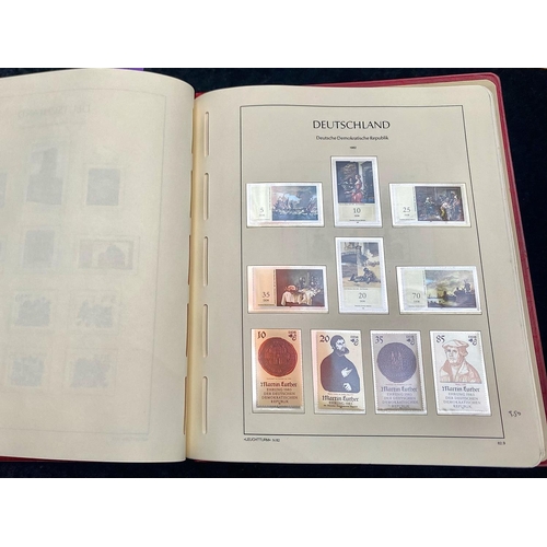 1396 - Stamp interest: Lighthouse Germany DDR illustrated stamp album for 1980 to 1984 - Well presented wit... 